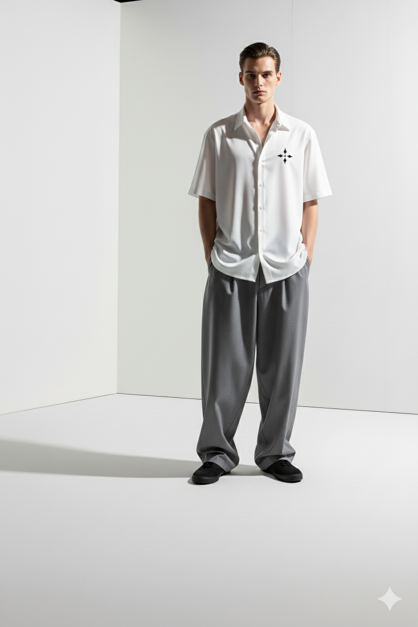 Chrollo Oversized Shirt White