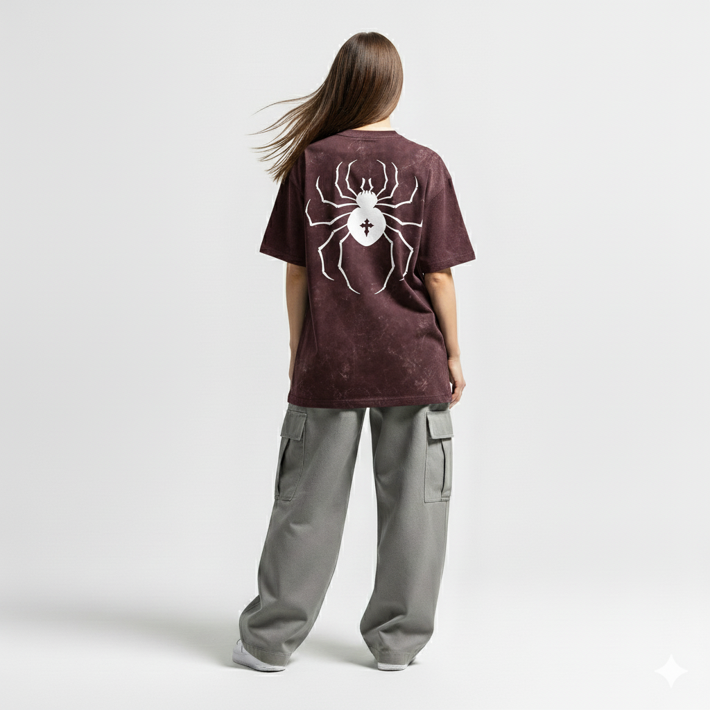 Chrollo Acid Washed Oversized Tee