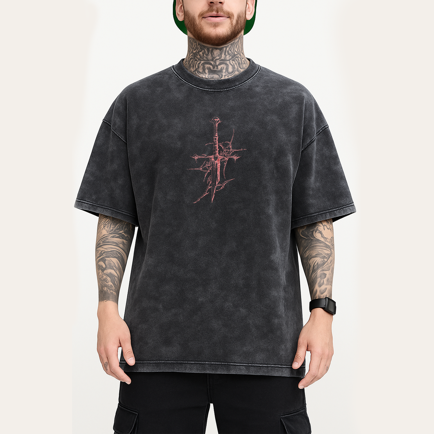 A1 Oversized Acid Washed Tee