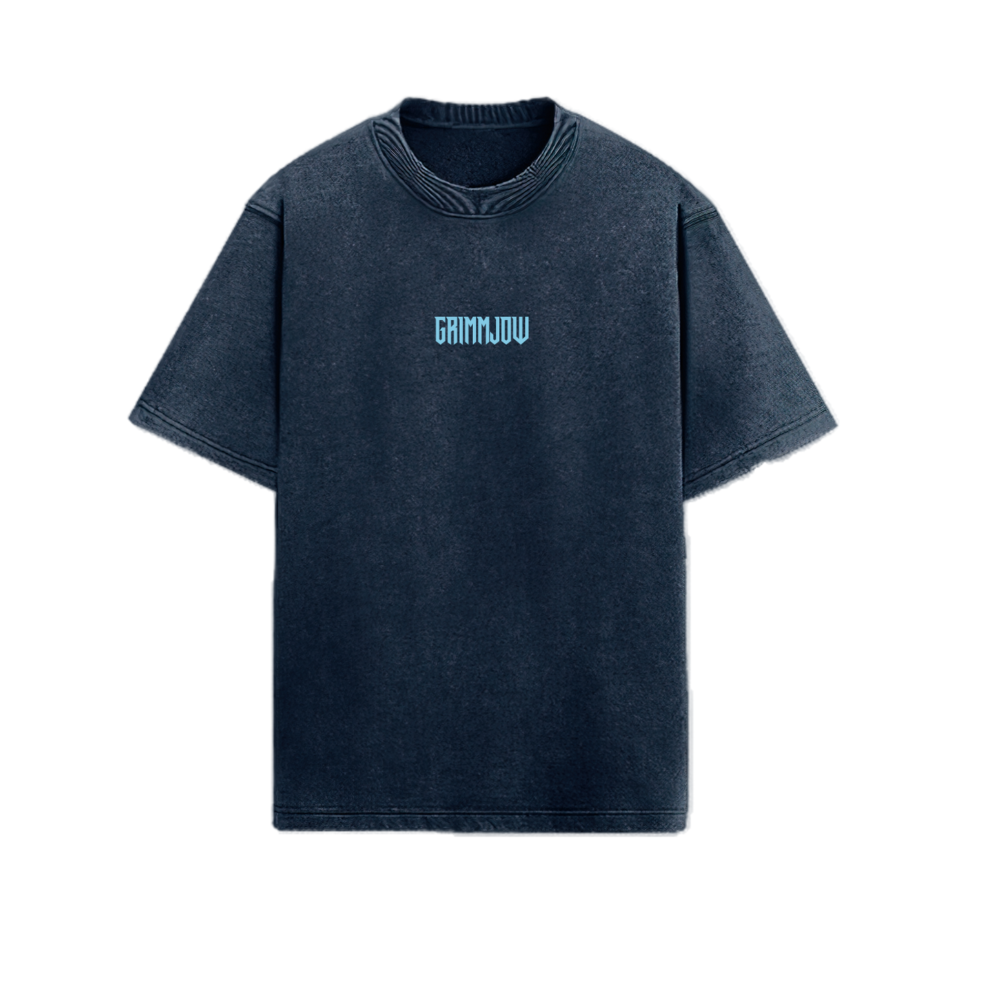 Grimmjow Navy Acid Washed Oversized Tee