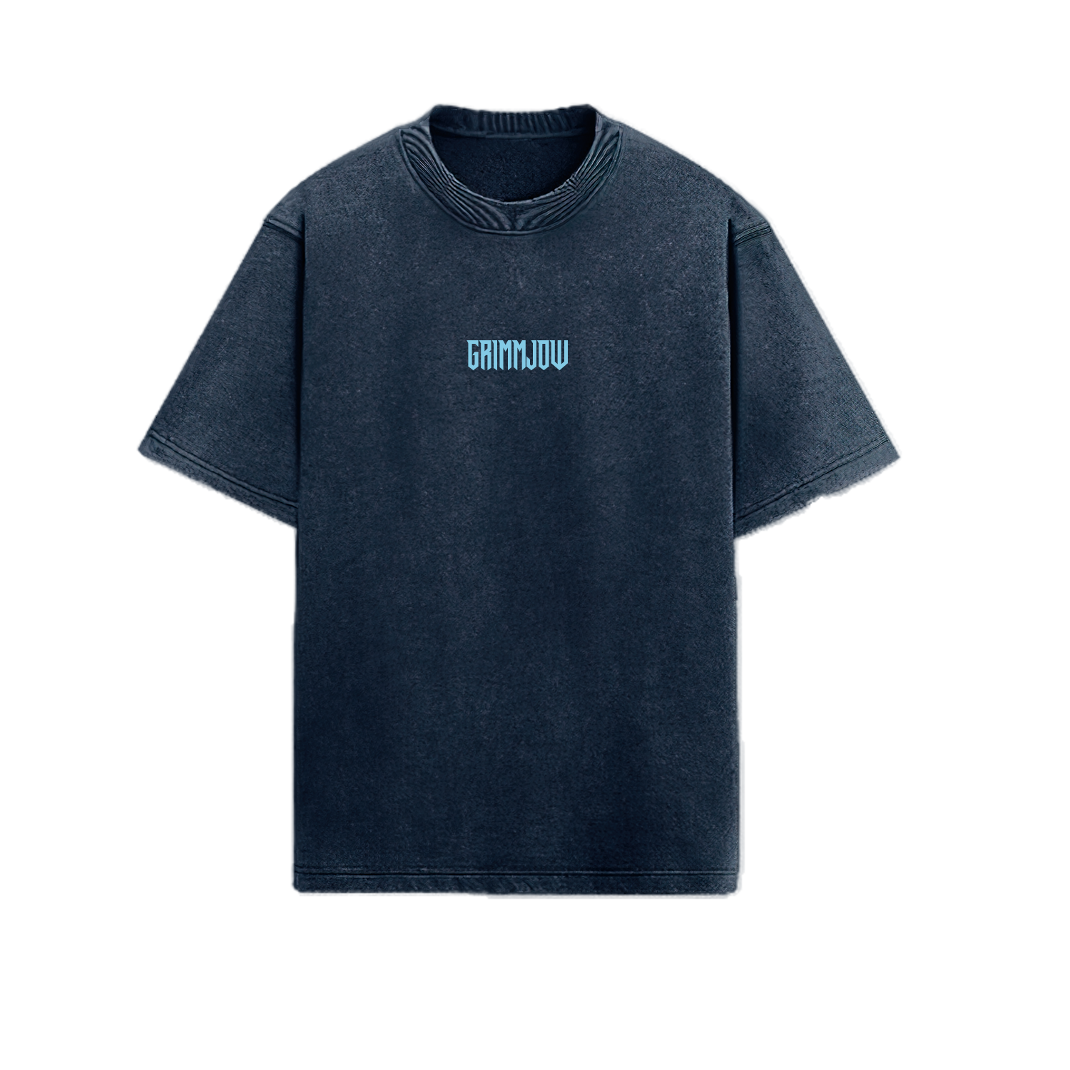 Grimmjow Navy Acid Washed Oversized Tee