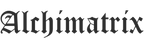 Logo of 'Alchimatrix' in a stylized font on a white background